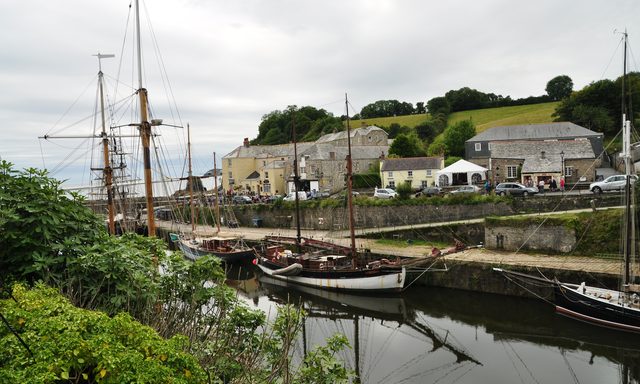 Ships in Charlestown harbour, Cornwall