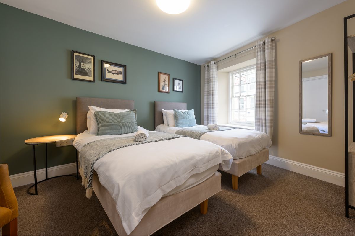 A twin room at the Duke of Cornwall